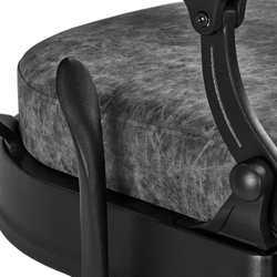 Gabbiano barber chair president old leather grey