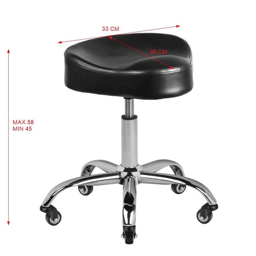 Gabbiano barber stool a450 black