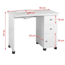 Wood desk with absorber 011b