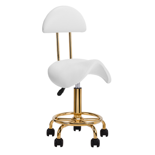 Cosmetic stool 6001-g gold-white