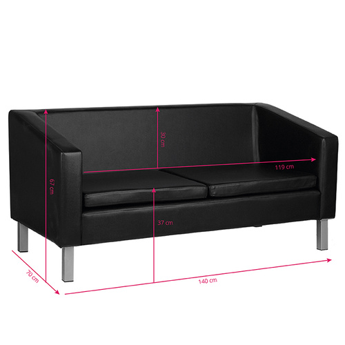 Gabbiano waiting room sofa bm18003 black