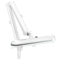 Led workshop lamp elegante 801-s with vise standard white