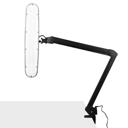 Led workshop lamp elegante 801-s with vise standard black