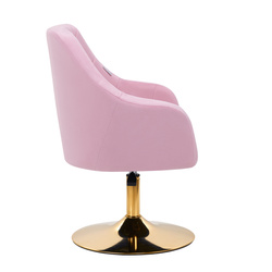 4rico swivel chair qs-bl14g velvet pink