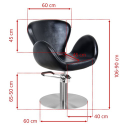 Gabbiano hairdressing chair amsterdam black