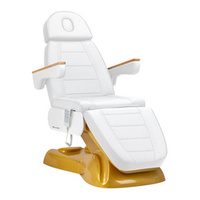 Electric cosmetic chair sillon lux 273b 3 motors gold white