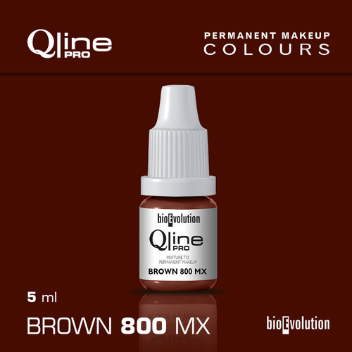 Permanent makeup pigment Bioevolution Brown 800 MX Qline Pro 5ml 