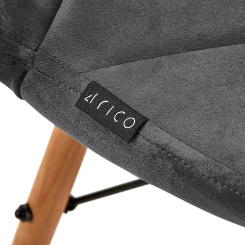 4rico scandinavian chair qs-186 velvet grey