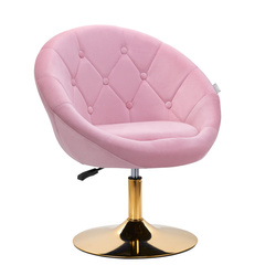 4rico swivel chair qs-bl12g velvet pink