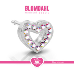 Brilliance Heart Hollow Rainbow Earrings 10 mm SFJ medical plastic