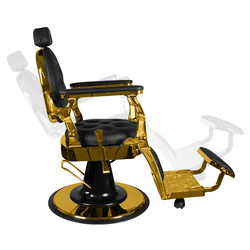 Gabbiano barber chair giulio gold black