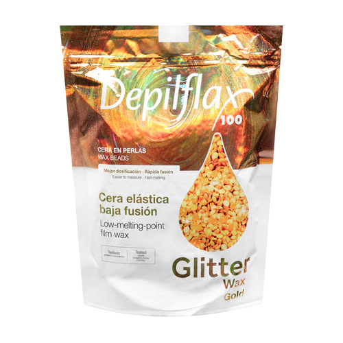 Depilflax 100 flexible depilatory wax with low melting point pearl gold 1000 g