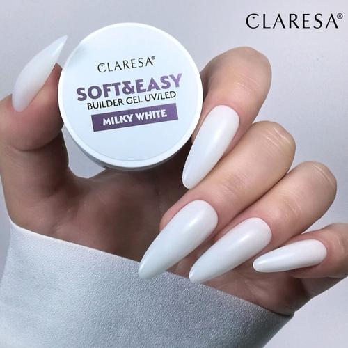 Claresa żel budujący soft&easy gel milk white 12g