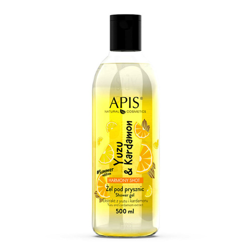 Apis harmony shot, yuzu&amp;cardamom shower gel 500 ml