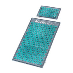 Acupressure mat activfizjo premium natural turquoise with cushion