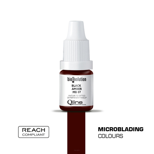 Pigment do microbladingu brwi Bioevolution Qline Pro Microblading Black Amber MB 07 5ml 