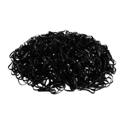 Hair tie elastics - black 1000 pieces