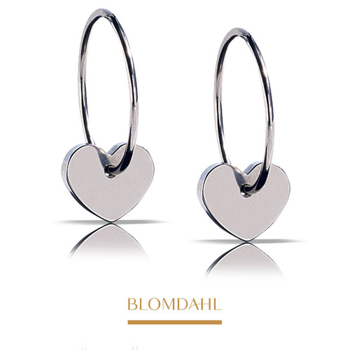 Pendant Heart earrings 8 mm SFJ natural medical titanium