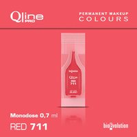 Jednorazowy pigment do makijażu permanentnego ust Bioevolution Red 711 Qline Pro 0,7ml monodose