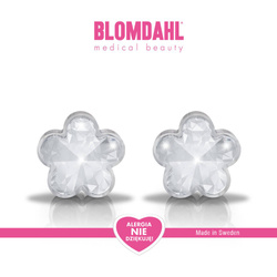 Flower Crystal 6 mm earrings SFJ medical plastic