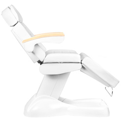 Electric cosmetic beauty chair white lux - heated