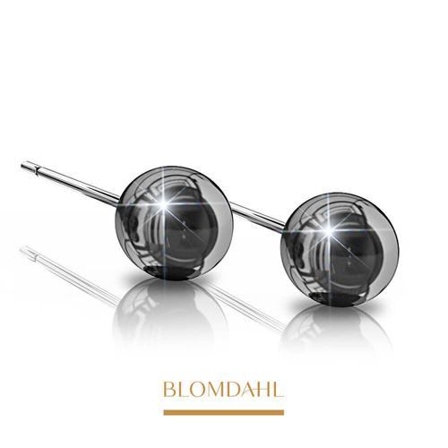 Ball 5 mm earrings SFJ black medical titanium