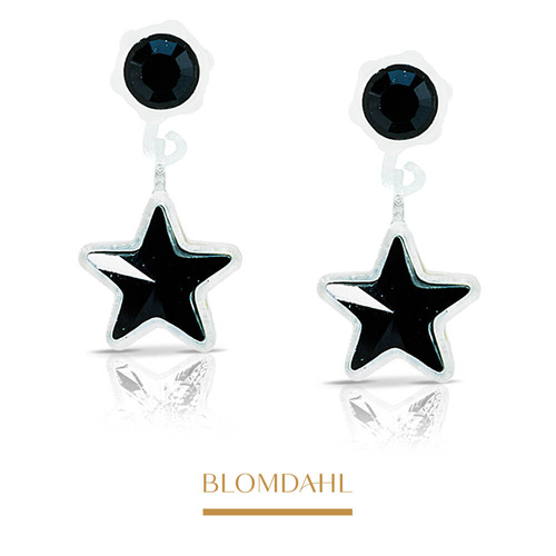 Star Jet 4/6 mm earrings SFJ medical plastic