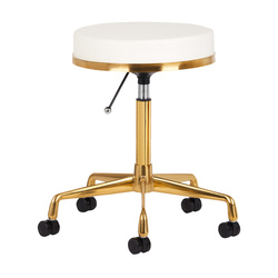 Cosmetic stool h4 gold white