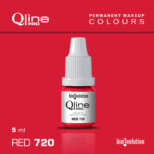 Pigment do makijażu permanentnego ust Bioevolution Red 720 Qline Pro 5ml 