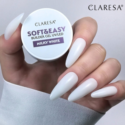 Claresa żel budujący soft&easy gel milk white 90g