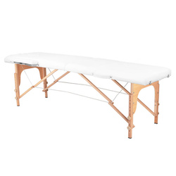 Folding massage table wooden comfort activ fizjo 2 segment white