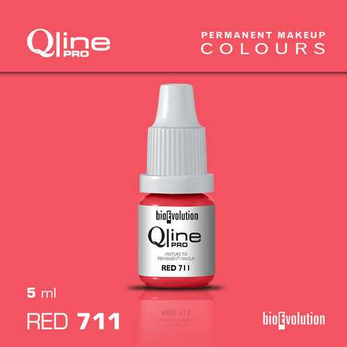 Permanent makeup pigment Bioevolution Red 711 Qline Pro 5ml 