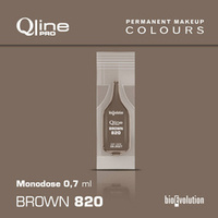 Disposable pigment for brow permanent makeup Bioevolution Brown 820 Qline Pro 0.7ml monodose