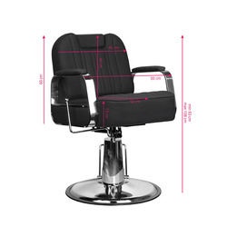 Gabbiano barber chair rufo black