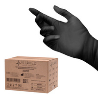 All4med disposable nitrile diagnostic gloves black xs 10 x100pcs