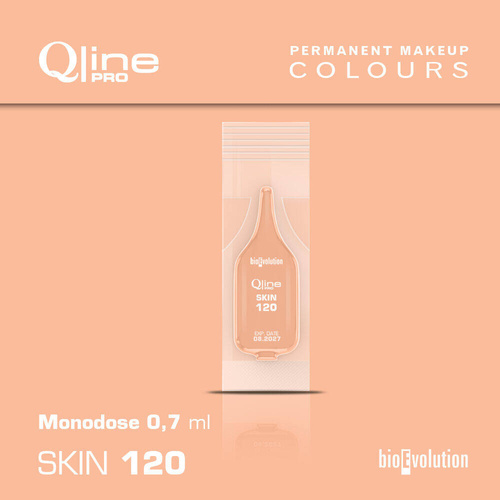 Jednorazowy pigment korektor do makijażu permanentnego Bioevolution Skin 120 Qline Pro 0,7ml monodose