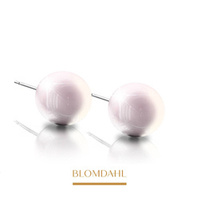 Pearl Light Rose 6 mm earrings SFJ pure medical titanium