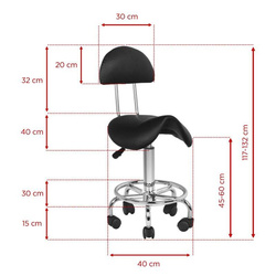 Cosmetic stool 6001 black