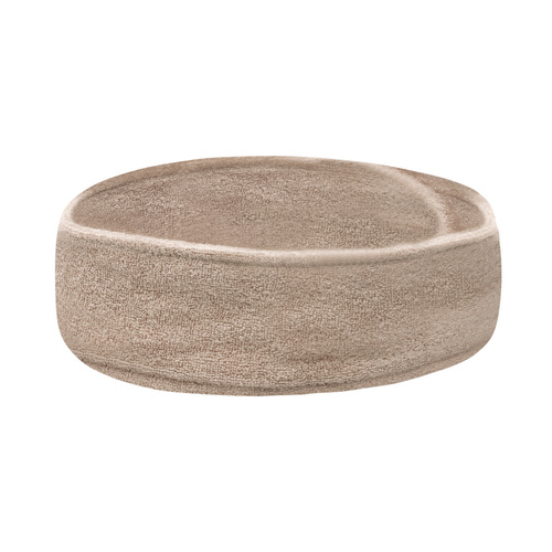 Beige terry cloth headband