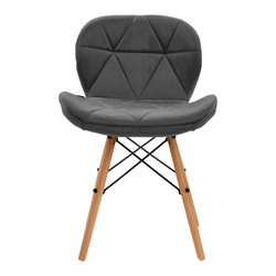 4rico scandinavian chair qs-186 velvet grey