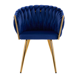 4rico chair qs-gw06g velvet navy blue