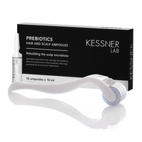 Mesotherapy derma roller set 0.75 mm 192 titanium needles and kessner lab prebiotic ampoules