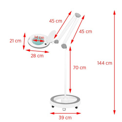 Lampa lupa elegante 6014 60 led smd 5d ze statywem