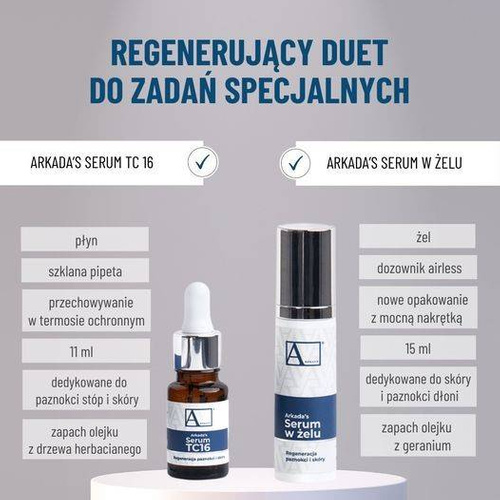 AArkada Serum kolagenowe do paznokci TC16 + serum żelowe do zniszczonych paznokci