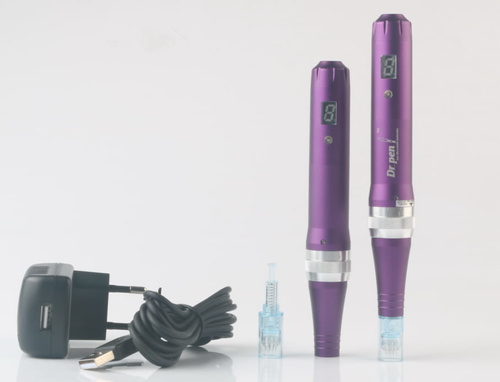 Dr pen x5-c lcd - wired dermapen original+10 needles