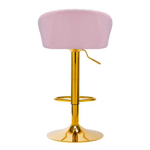 4rico bar hocker qs-b16g velvet pink