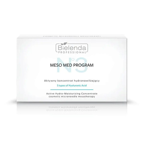 Bielenda Professional set of active hydrating concentrates with 5 forms of hyaluronic acid for micro-needle mesotherapy 10x3ml