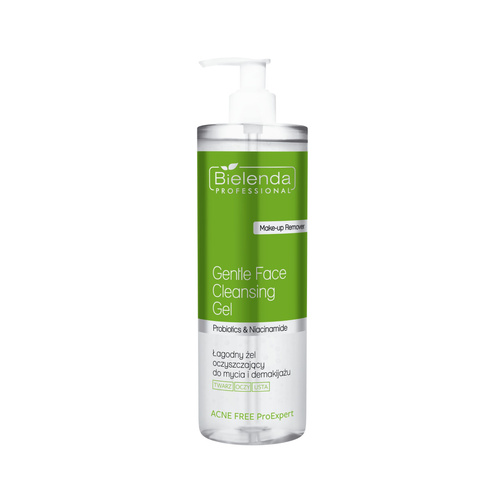 Bielenda Professional Gentle cleansing gel for face, eyes and lips with niacinamide and prebiotics