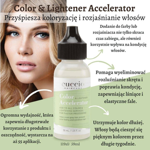 Cuccio HairCare Olejek przyśpieszający koloryzację i rozjaśnianie włosów 118 ml Color & Lightener Accelerator