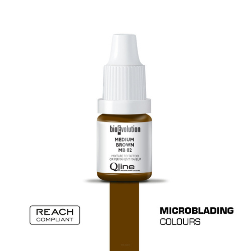 Bioevolution Qline Pro Microblading Pigment Medium Brown MB 02 5ml 